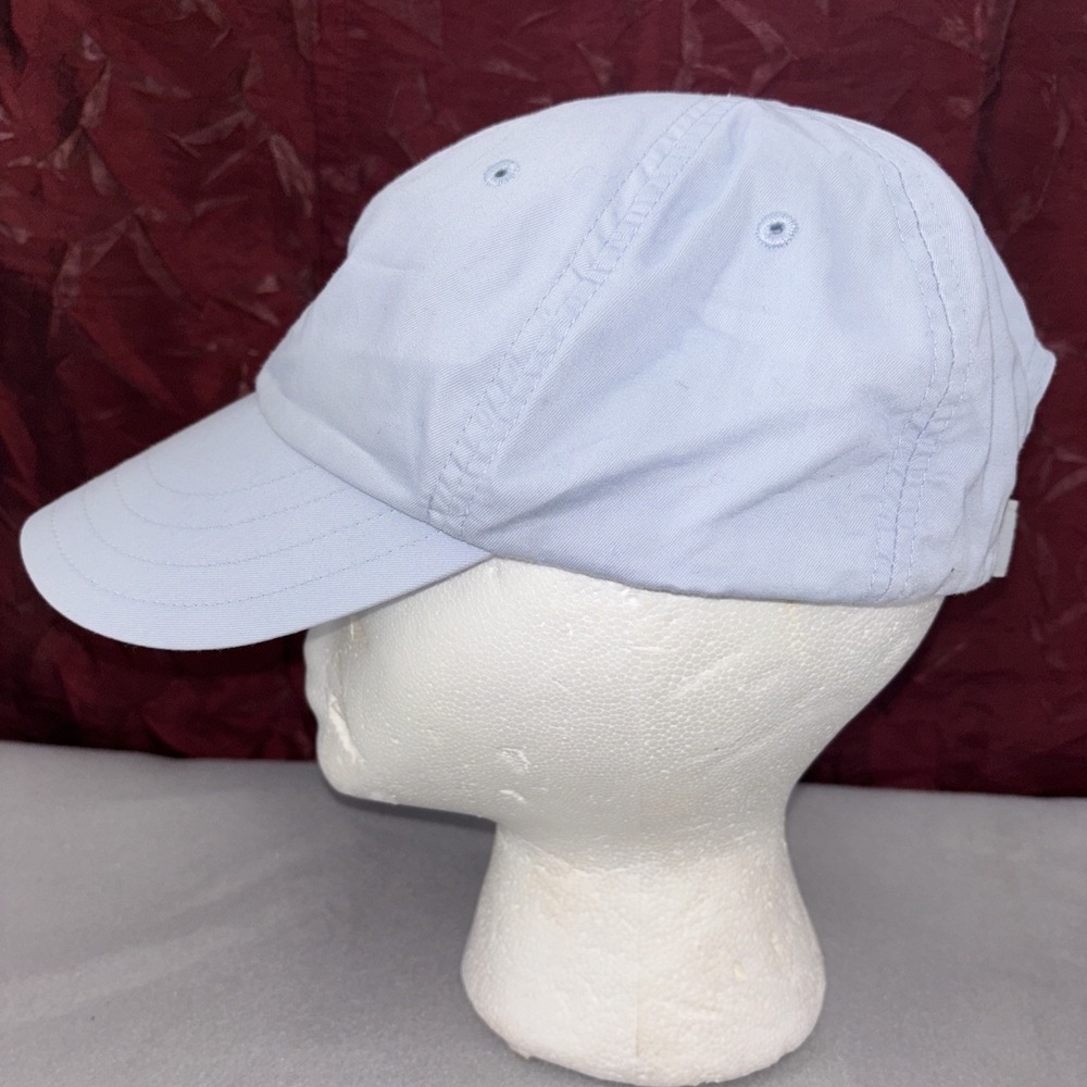 Vtg Nike Light Blue Poly/Cotton Hook & Loop Strap Silver Tag Blue Swoosh Hat/Cap - Picture 3 of 15